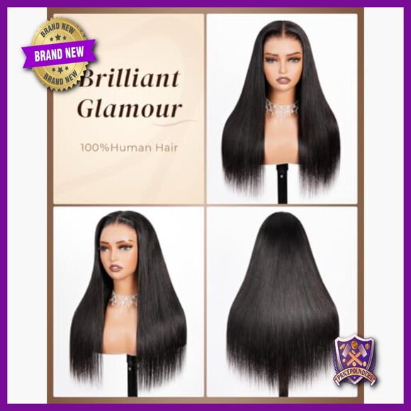 Human Hair Glueless Lace Front Wig 20 Inch Straight Adjustable Daily Wear main image 4